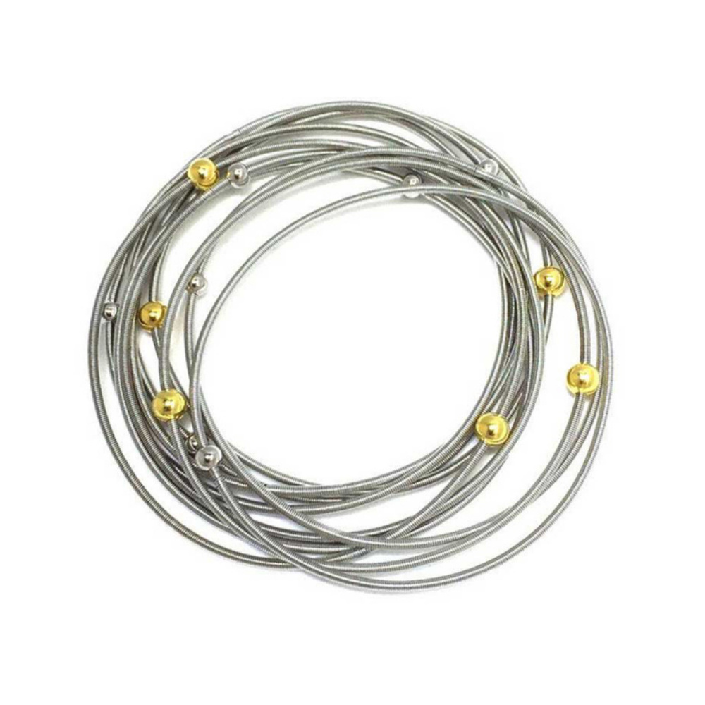 Tigerstars Handcrafted Beads Piano Wire Bracelet